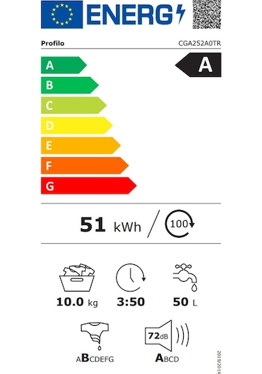 Profilo CGA252A0TR 1200 Devir 10 KG Çamaşır Makinesi