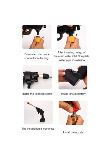 Stilmax 48 V 10 Ah Şarjlı Akülü Basınçlı Bahçe ve Oto Yıkama Makinesi