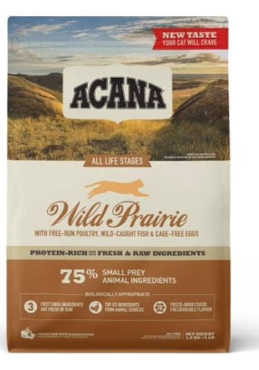 Acana Wild Prairie Tahılsız Yetişkin Kedi Maması 4500 G