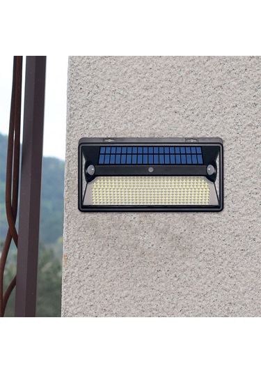 Youtek Solar Duvar Lambası, 360 Led Işıklı, Hareket Sensörlü, Ip44 Su Geçirmez, Bahçe/çatı İçin, Siyah, Tekli Paket İçinde Li-pil
