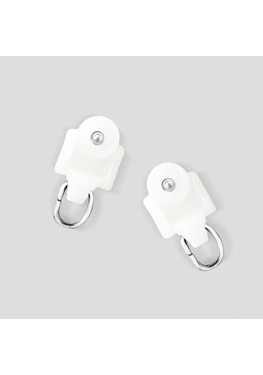 Hfambition Tavan Perde Rayı İçin Beyaz Kayar Makara Seti 20 Parça