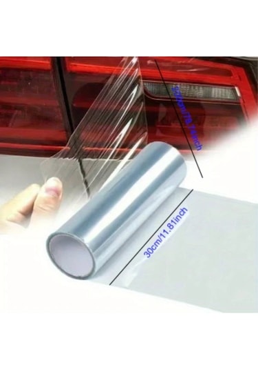 Xuweiwei 2/4 Adet Şeffaf Duman Filmi Farlar Ve Stoplar İçin Parlak Kaplama, Araba Çıkartma Koruma