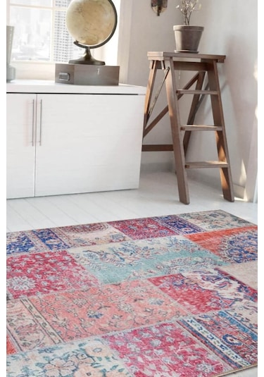 Jazz Patchwork Desenli Dokuma Taban Dekoratif Rustik Halı (Al 82)