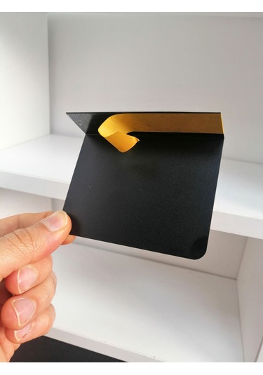 10 Adet Pvc Karatahta Siyah Ürün Etiket A7 10 x 7 CM Yapışkanlı Raf