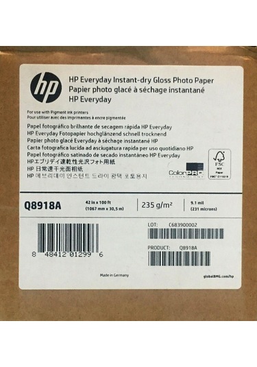Q8918A Hp Parlak Fotoğraf Kağıdı 1067Mmx30.5M