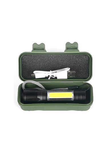 Çok Güçlü Şarjlı El Feneri Xpe-cob Led Wt-030 Açık Gri