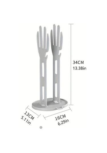 Elmpaly Beyaz Kurutma Askısı Mutfak Banyo Eldiven Havlu Saklama Rafı Beyaz