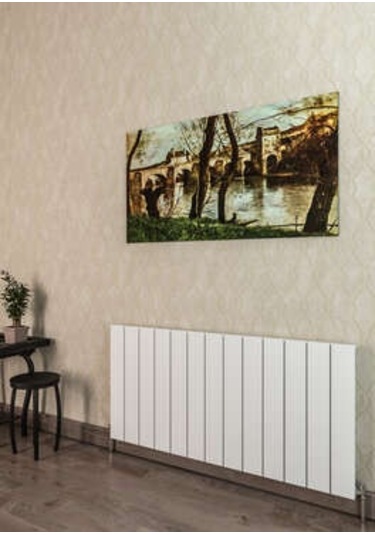 Warma Drama Yatay Alüminyum Radyatör 1230x600 Pütürlü Beyaz Ral 9016