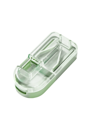 Mufunye Taşınabilir Beyaz Plastik İlaç Kutusu, Bölmeli, Nem Giderici, Haftalık Dispenser, İlaç Kesici Ve Depolama Kutusu