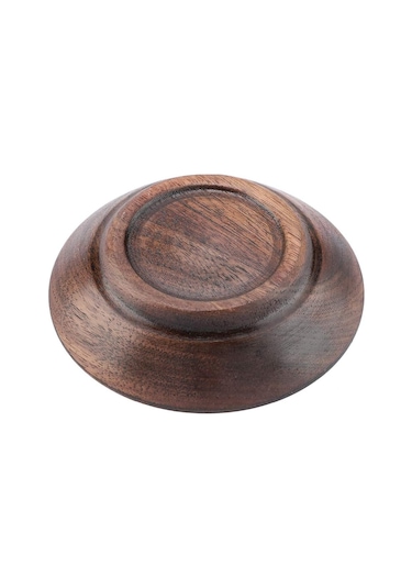 Meyve Tepsisi, Yuvarlak Çay Tabağı Masif Koyu Renk Ahşap Meyve Tepsisi Yuvarlak Yemek Servis Tepsisi Çay Çöl Kek Tabağı Tabak 7,5 Cm