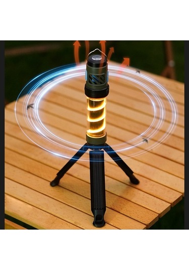 Artfulabode Yürüyüşü Taşınabilir Siyah Sivrisinek Şarj Ortam Modunu Led Kovucu Kamp Kamp Işığı Işığı İçin Fonksiyonlu Feneri El Edilebilir Destekler Dağ Çok Çadır Balıkçılık Aydınlatma 5 Kp Siyah