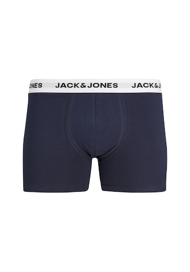 Jack & Jones Erkek Logolu Beli Lastikli 5'Li Boxer Paketi - Basic 12214455 Forest Night
