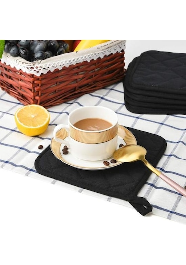 Kırmızı 3 Adet Mutfak Tencere Tutucular Placemats Kolay Temizlenebilir Yeniden Kullanılabilir Isıya Dayanıklı Fırın Tencere Tutucular