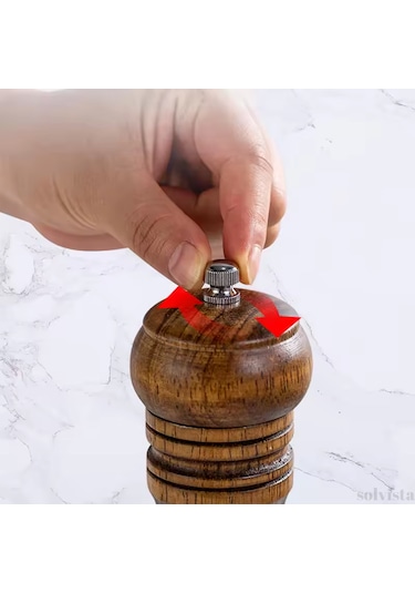 İki Adet Premium Ahşap Tuz Ve Karabiber Öğütücü Seti - Ayarlanabi