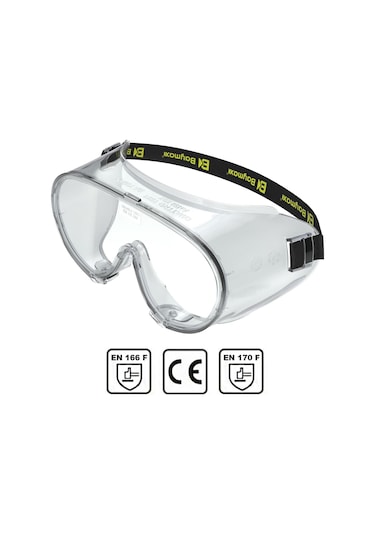 Baymax S1551 Koruyucu Gözlük Şeffaf Google İş Güvenlik Gözlüğü N11.3472