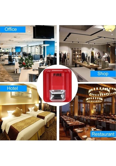 Novahub Ev Ofis Otel İçin Yangın Alarmı Uyarı Strobe Siren Horn Ses Ve Strobe Uyarı Güvenlik Sistemi