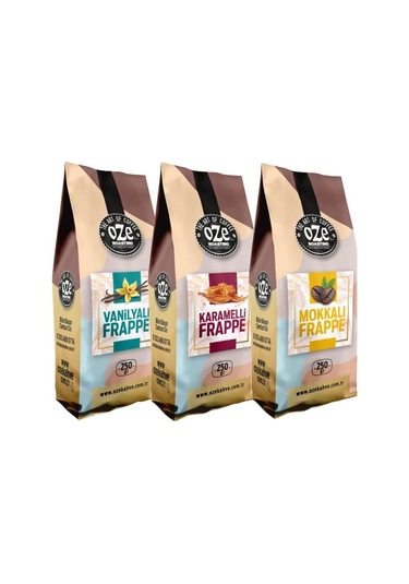 Oze Frappe Tanışma Seti Vanilya + Karamel + Mokka 3 x 250 G