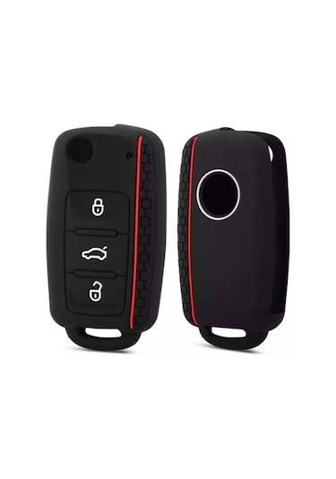 Volkswagen Polo Golf Jetta Passat Scirocco Caddy Amorak Tıguan Anahtar Kılıf Siyah