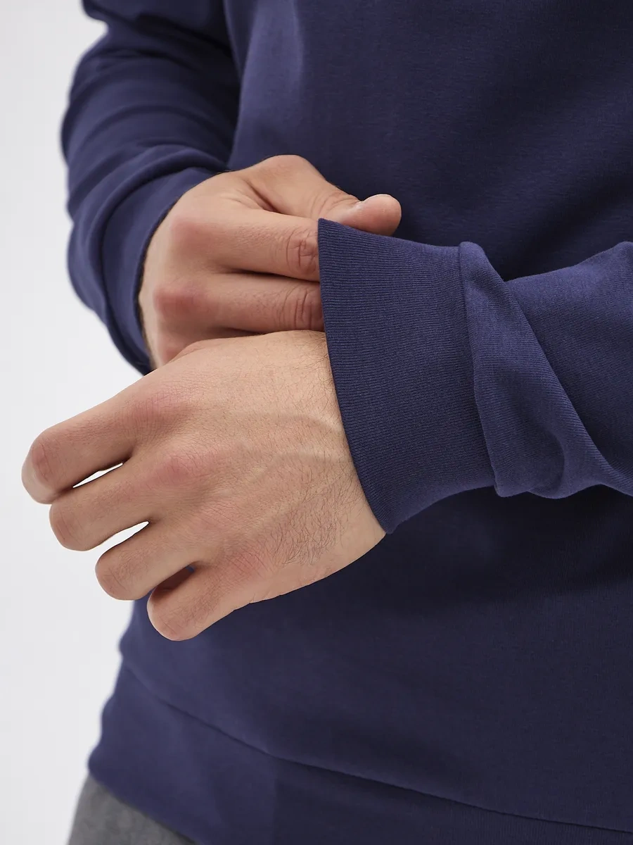 Adıl Collectıon Klasik Yaka Hasarlı Kazak 468806580 Koyu Mavi Grafit