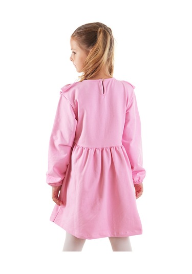 Denokids Simli Unicorn Kız Çocuk Pembe Elbise Çok Renkli