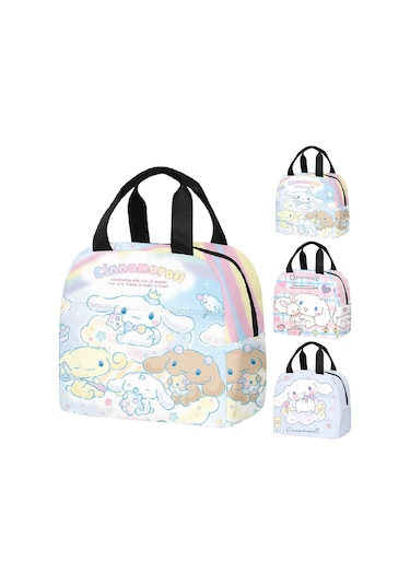 Cinnamoroll Yalıtımlı Öğle Yemeği Çantası Okul, Kamp, Ofis, Seyahat İçin Öğle Yemeği Kutusu Çok Renkli