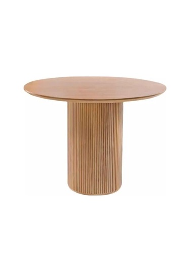 Breeze Yuvarlak Ahşap Bohem Masa 90x90 Naturel