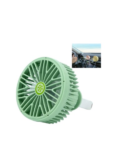 Araba Vent Fanı Çok Fonksiyonlu Usb Arayüz Mini Led Lamp Araç Fan Yeşil