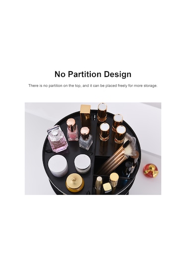 Youtek 360 Dönebilir Büyük Kapasiteli 7 Katlı Ayarlanabilir Makyaj Organizatörü - Yıkanabilir Beyaz