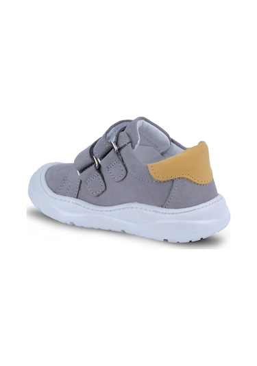 Kaptan Junior İlkadım Hakiki Deri Erkek Bebek Ortopedik Ayakkabı İmse 550 Gri