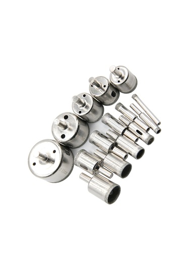 Moveevo 15 Adet El Delik Açıcı Elmas Matkap Ucu: Mermer, Granit, Seramik Çini İçin Hızlı Ve Temiz Kesim