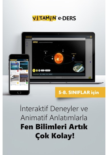 7. Sınıf Fen Bilimleri (e-Ders) | 1568 Yeni Nesil Soru, 1790 Dakika Video | 3D Objeler