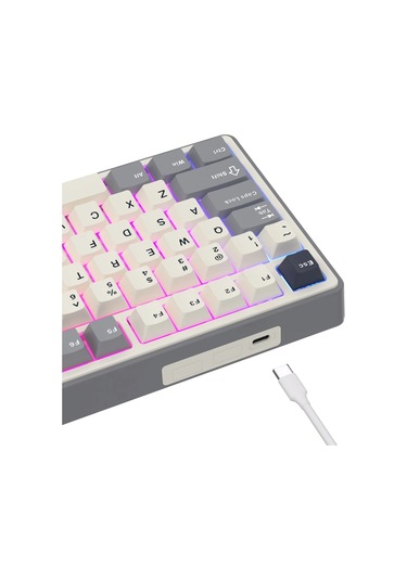Royal Kludge R87 Pro Beyaz/gri Tkl Kablolu Us Gaming Klavye
