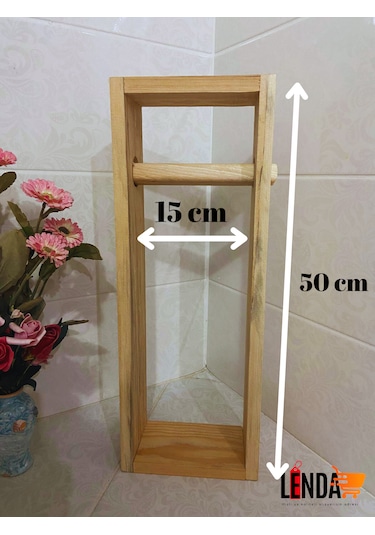 Doğal Desenli Dekoratif Tuvalet Kağıtlığı Çam Ağacından Üretilmi
