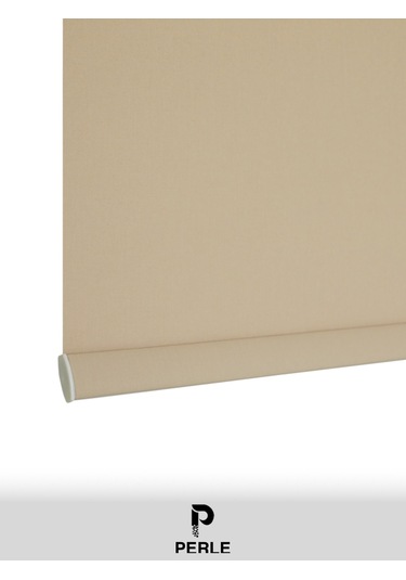 Br Perle Açık Bej Rengi Düz Mekanize Stor Perde Yüksek Kalite Metropol Serisi Açık Bej