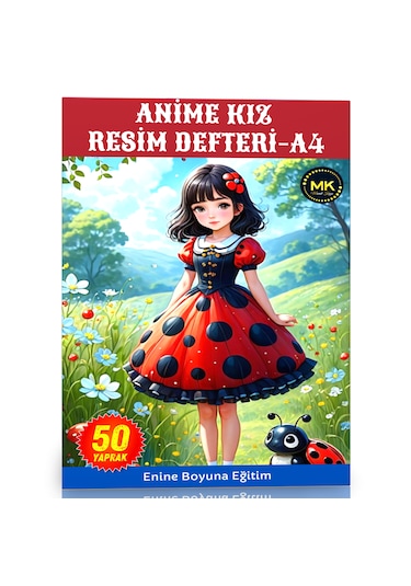 Çocuklar İçin Anime Resim Defteri Orta Boy