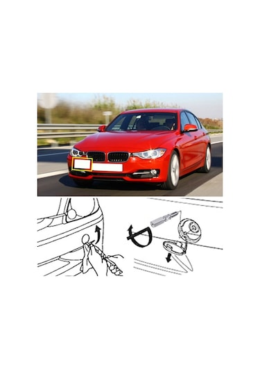 Sones Audi A4 İçin Araba Ön Tampon Çekme Kancası Plaka Montaj Braketi Tutucu