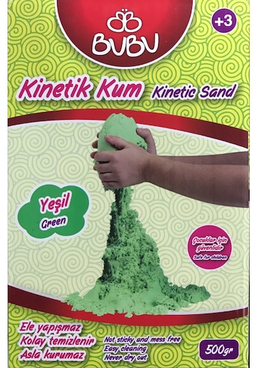 Bu-bu Yeşil Kinetik Kum 500 Gr. Ku0003