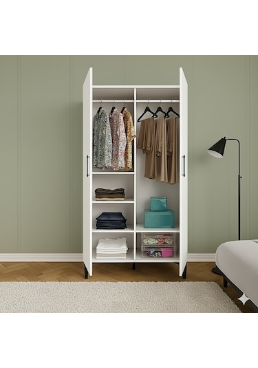 Mukotoys Minimalist 2 Kapaklı Elbise Dolabı Mdf 200 X 80 X 45