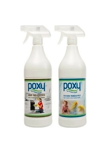 Poxy Ağır Yağ Çözücü 1 L + Fayans Temizleyici 1 L