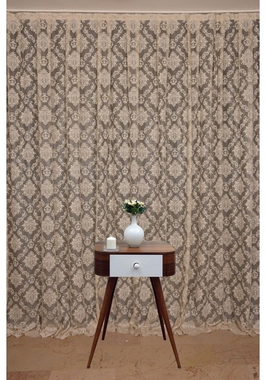 Damaks Vizon Hazır Dikilmiş Pileli Fon Perde 300x260 Cm