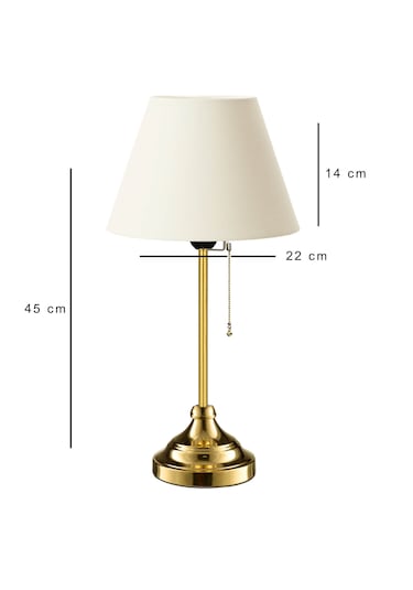 Homing AYD-3110 Edel Gold Gövdeli Abajur Krem