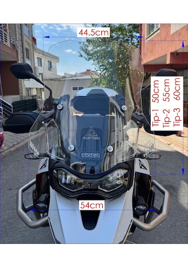 Tıger 900 Gt Pro Tur Camı Şeffaf 55cm Cam Tip-2