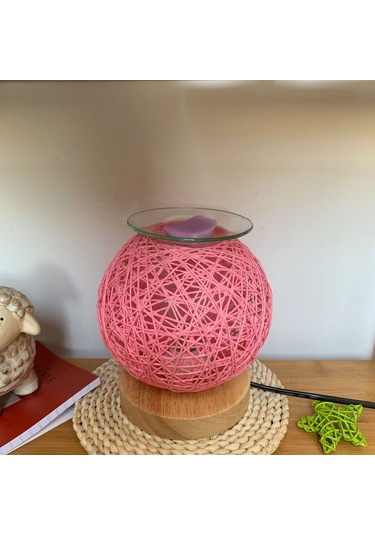 Aurora Cam 3d Cam Rattan Ampul Aromaterapi Lambasıpembe Açık Pembe