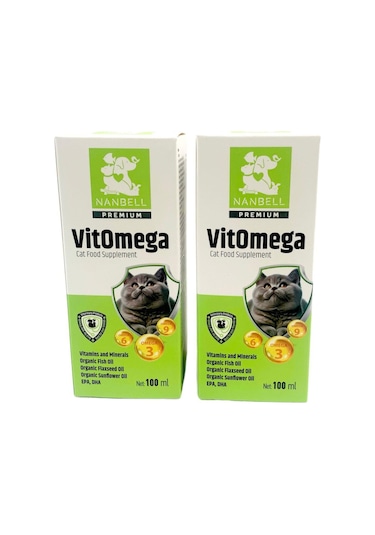 Nanbell Kediler İçin Vitomega 2 x 100 ML