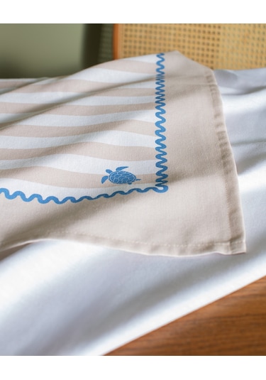 Louve Pamuklu Masa Örtüsü - Bej/beyaz - 150x200 Cm 8684427278222 Çok Renkli