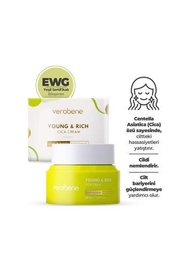 Verobene Young & Rich Cica Kore Nemlendirici Jel Krem 50 ML