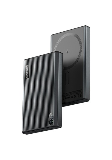 Essager Manyetik Güç Bankası 10000mah 20w Hızlı Şarj Taşınabilir Kablosuz Şarj Cihazı Siyah