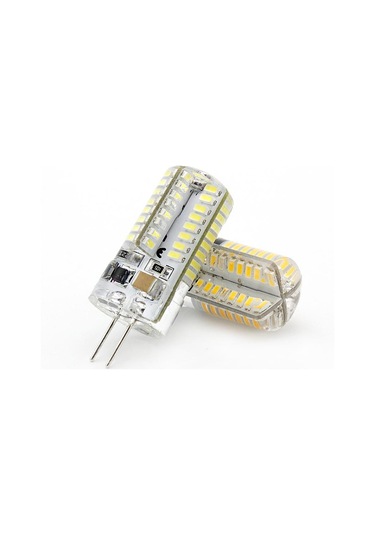 Beyaz 10 Adet/grup Silikon G4 3w 220v Led Ampul 64leds Smd 3014 Sıcak/soğuk Beyaz Işıklar Ev Kapalı Avize İçin 20w 30w Halojen Lambayı Değiştirin