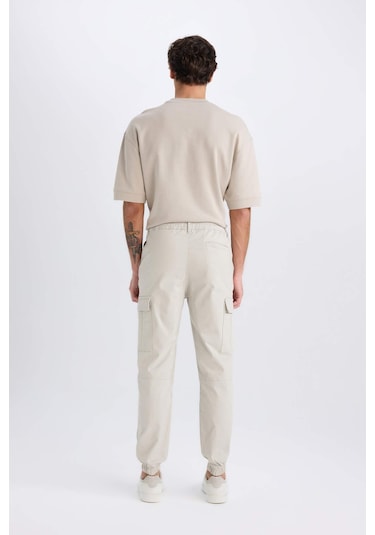 DeFacto Regular Gabardin Jogger Pantolon Kargo Cepli Beli Paçası Lastikli C9163AX25SPBG766