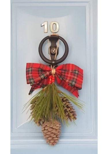 Bukosh3 'lü Kozalak Kapı Süsü Ev Dekoru Yılbaşı Süsü Hediyelik